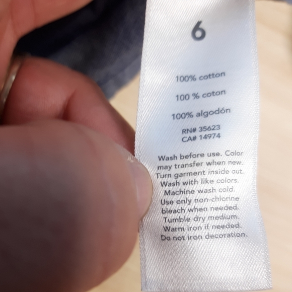 Carter blue on blue polka dot dress. 6 months - Picture 5 of 5